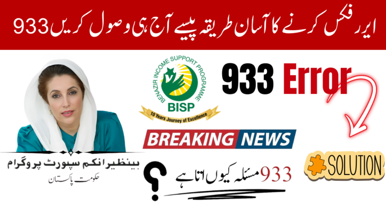 BISP 933 Error Fix 2026