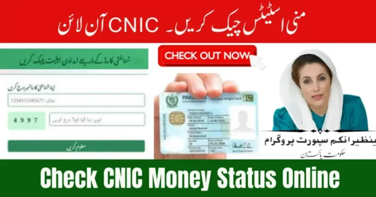 Check CNIC Money Status Online via 8171