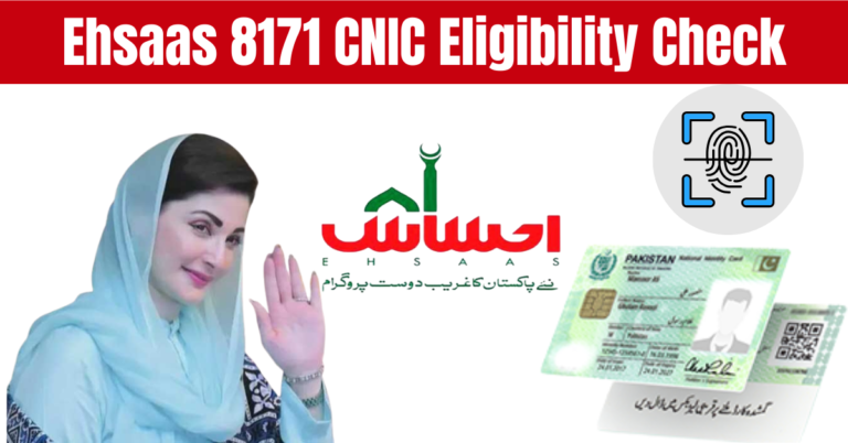 Ehsaas 8171 CNIC Eligibility Check