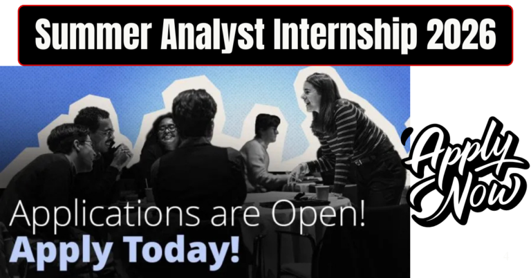 Summer Analyst Internship 2026